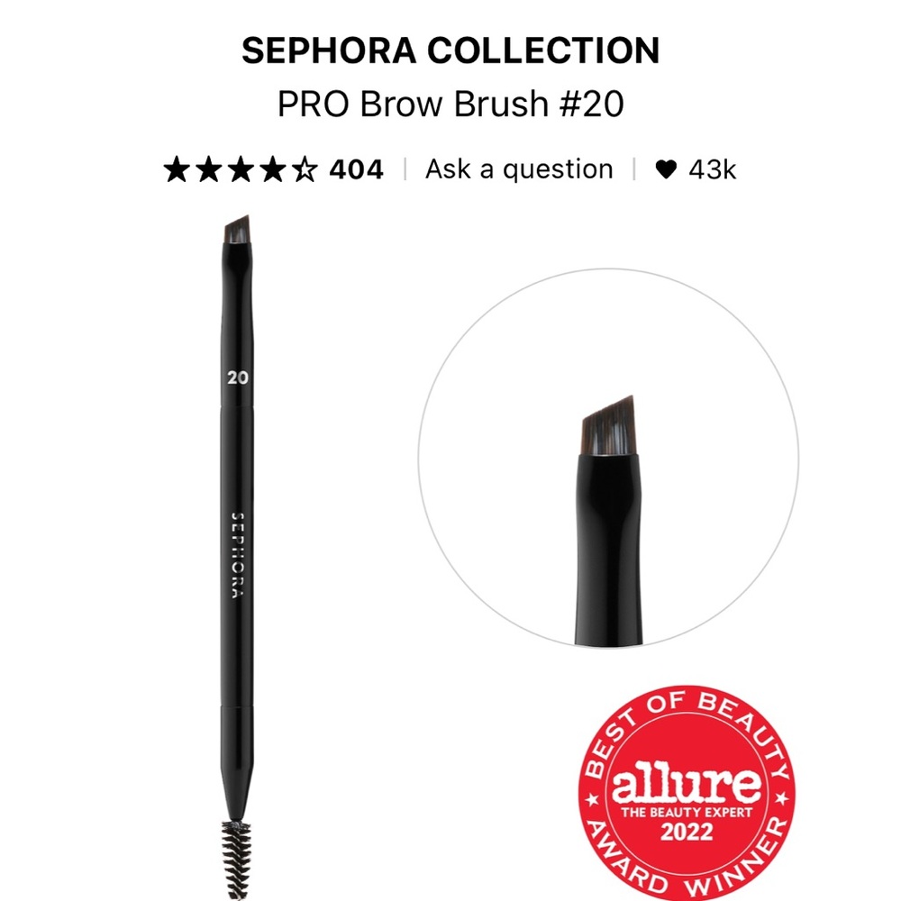 🆕Sephora Pro Brow Brush #20